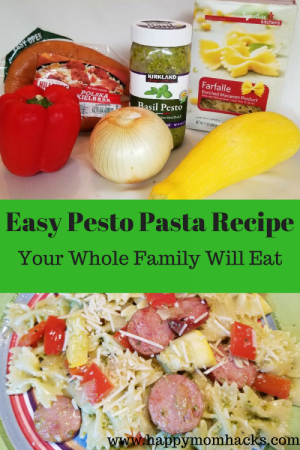 An Easy Pesto Pasta Recipe Your Whole Family Will Eat. With Sausuage, Bell Peppers, Pesto, onions and squash. An Easy Pesto Pasta Recipe Your Whole Family Will Eat. With Sausuage, Bell Peppers, Pesto, onions and squash.