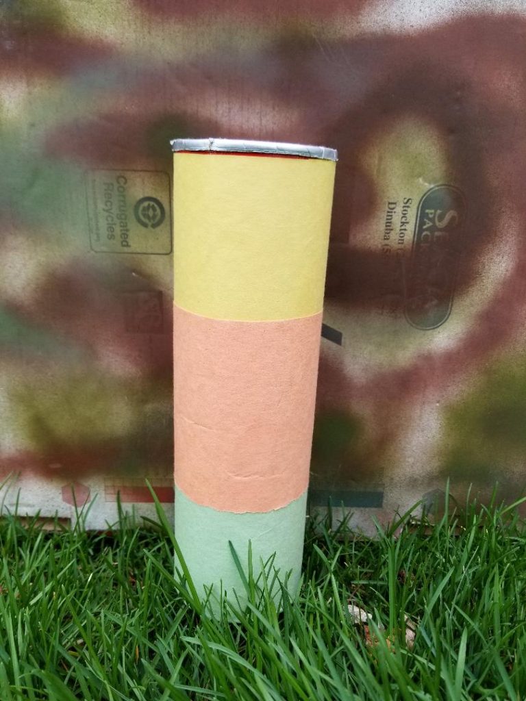 DIY Nerf Gun Target with a Pringles can and construction paper.