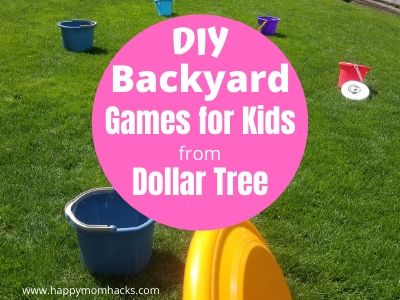 Fun Backyard Games & Activities for Kids. Keep kids busy all summer long with these DIY Outdoor Games with items from Dollar Tree. Cheap games they'll love to play. #diygames #gamesforkids #backyardgames #kidsgames #outdoorgames