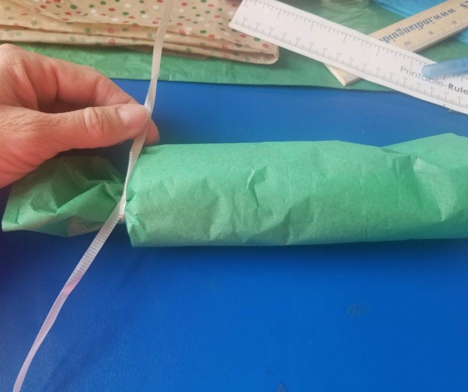 Use Ribbon to tie the ends of your Confetti Party Poppers