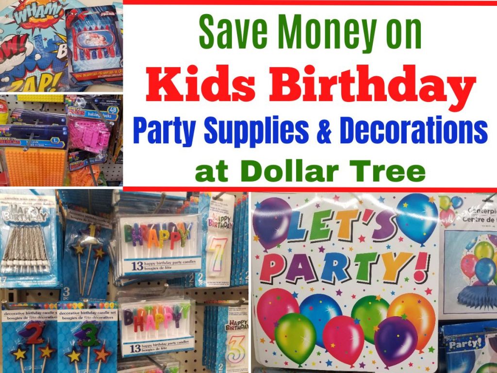 Fun & Cheap Birthday Party Decorations for kids from Dollar Tree. The Best party supplies and ideas found at Dollar Tree. Throw a great birthday party for your kids and save money doing it. Find cool birthday theme ideas too!