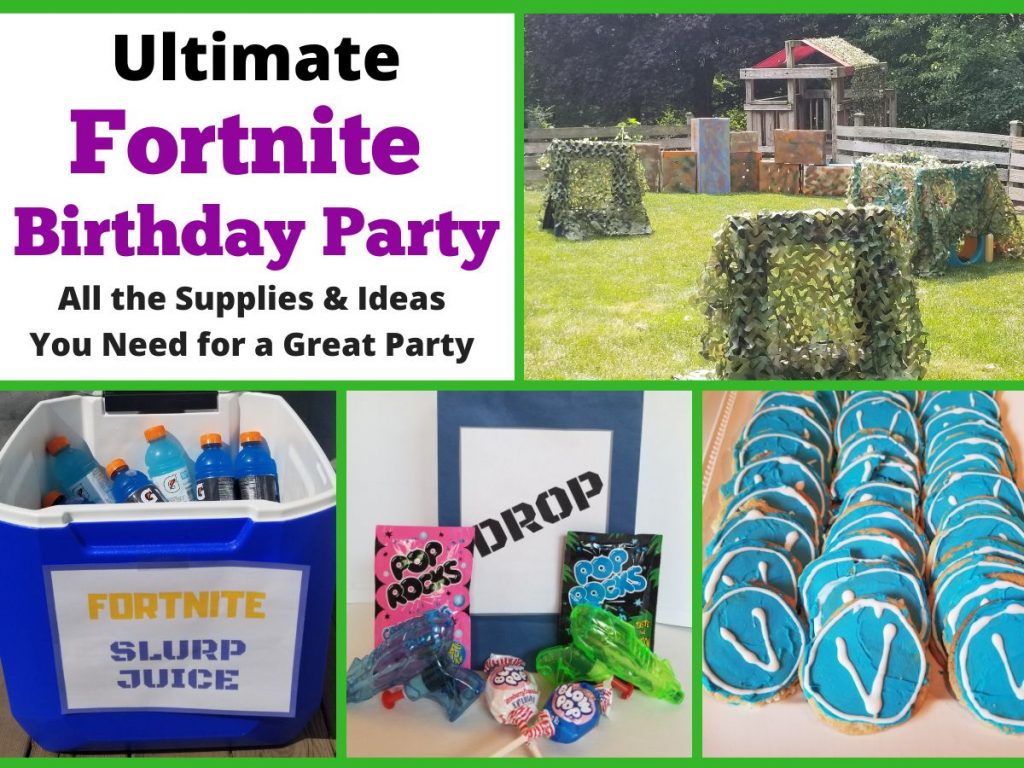 Fun & Easy Fortnite Birthday Party Ideas with fun games to play, decorations, supplies, goody bags and more. Everything you need to plan an awesome Fortnite Brithday.