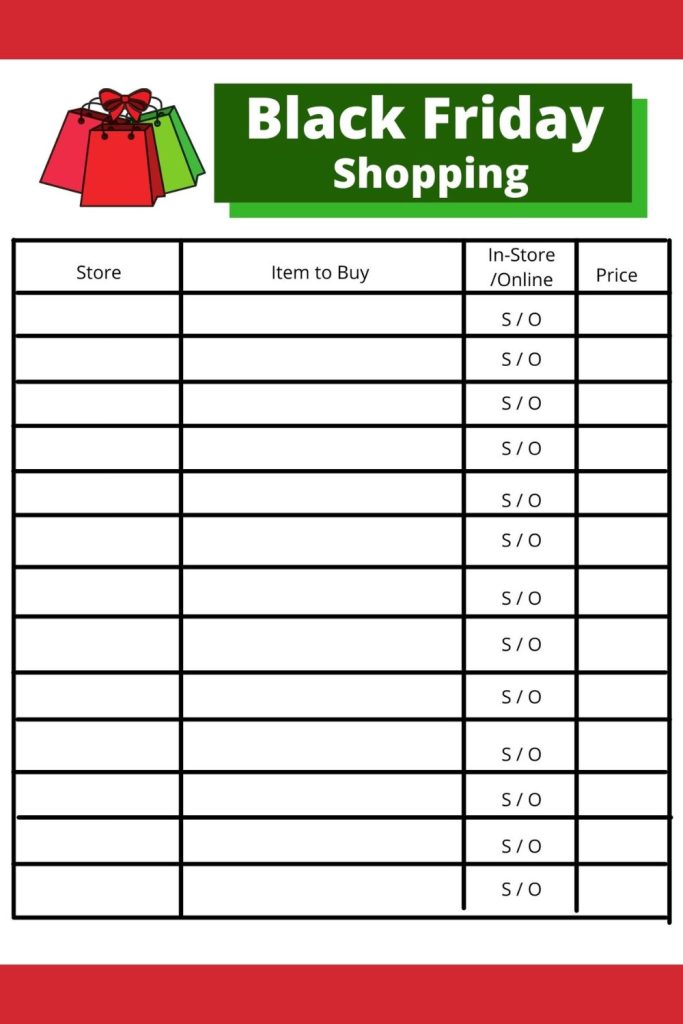 Track all the Christmas sales and deal on your Black Friday Shopping List.