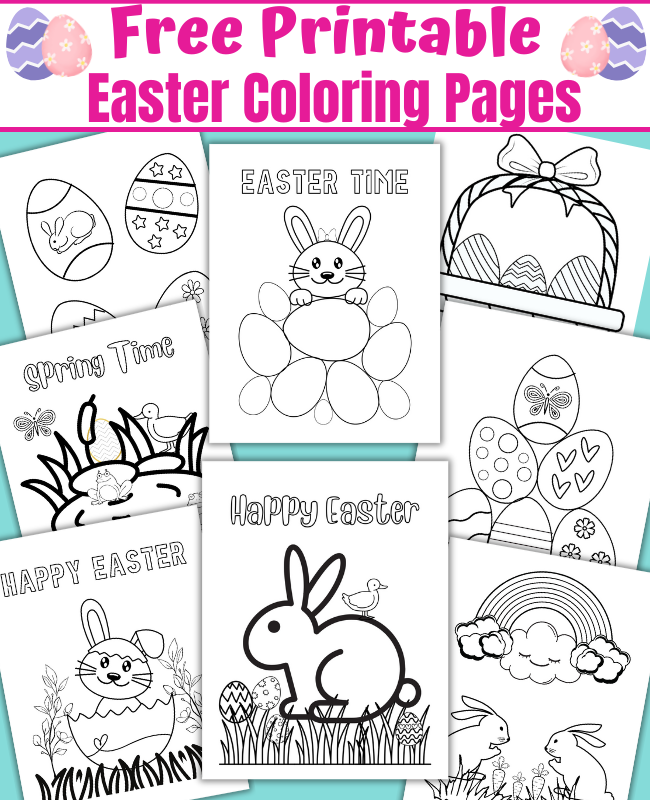 Free Printable Easter Coloring Pages for kids. A fun Easter coloring activity on Easter Sunday as a classroom activity or at Easter Parties. 20 Unique coloring pages to download and print.