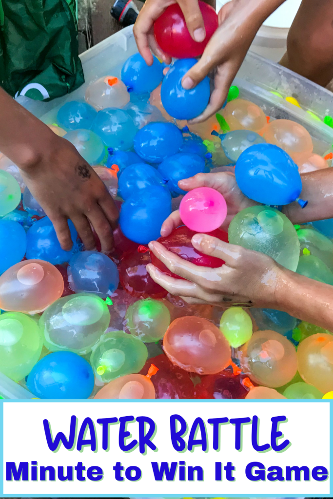 Fun water balloon battle to play at your next Family reunion party. The water balloon minute to win it game will have all ages trying to hit the other team with a water balloon in a 60 second race.